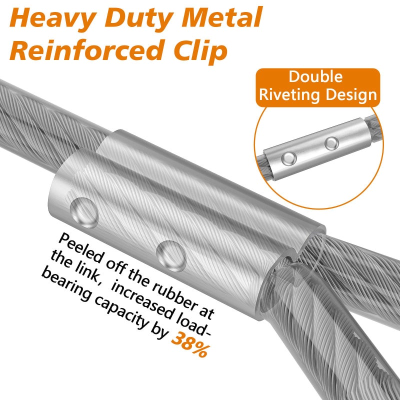 XiaZ Dog Tie Out Cable 70ft, Heavy Duty Dog Chains for Outside with Lockable Hook, Pet Runner Cable Leads for Yard, Dogs Line Tether for Small Medium Large Dogs Up to 250 LBS - Image 3